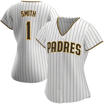 Women's Ozzie Smith San Diego Padres Authentic White/Brown Home Jersey