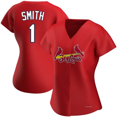 Women's Ozzie Smith St. Louis Cardinals Authentic Red Alternate Jersey