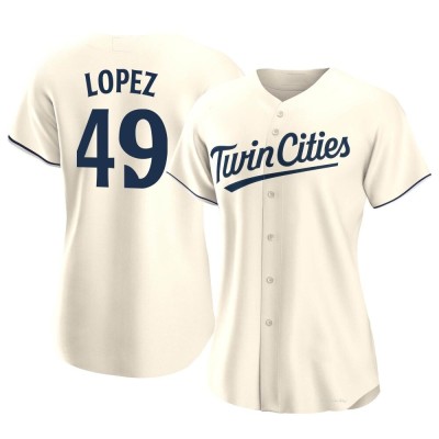 Women's Pablo Lopez Minnesota Twins Authentic Cream Alternate Jersey