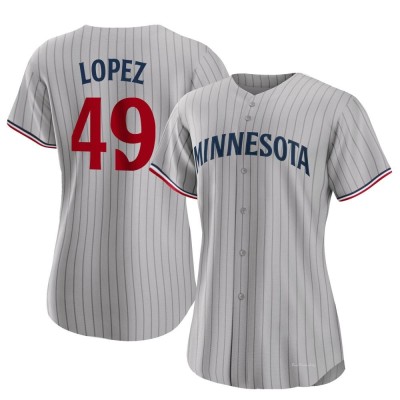 Women's Pablo Lopez Minnesota Twins Authentic Gray Road Jersey