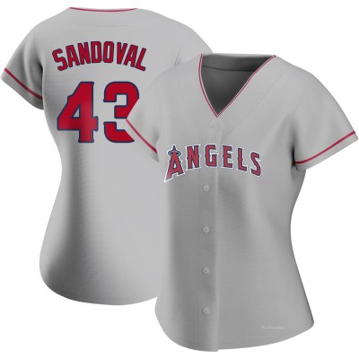 Women's Patrick Sandoval Los Angeles Angels Authentic Silver Road Jersey