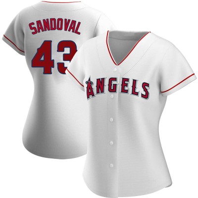 Women's Patrick Sandoval Los Angeles Angels Replica White Home Jersey