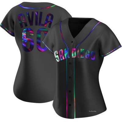 Women's Pedro Avila San Diego Padres Replica Black Holographic Alternate Jersey