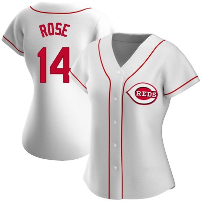 Women's Pete Rose Cincinnati Reds Authentic White Home Jersey