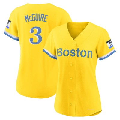 Women's Reese McGuire Boston Red Sox Authentic Gold/Light Blue 2021 City Connect Player Jersey