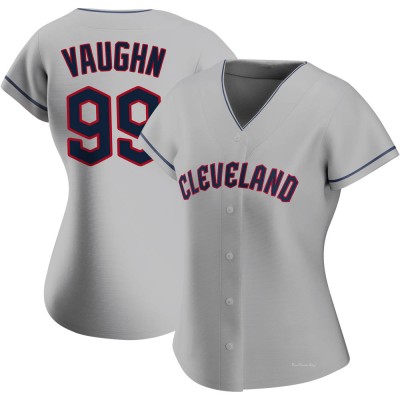 Women's Ricky Vaughn Cleveland Guardians Replica Gray Road Jersey