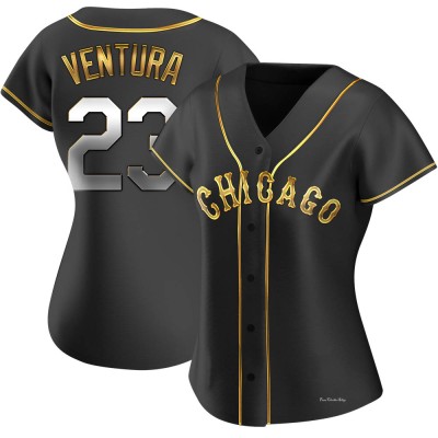 Women's Robin Ventura Chicago White Sox Replica Black Golden Alternate Jersey