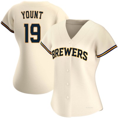 Women's Robin Yount Milwaukee Brewers Authentic Cream Home Jersey