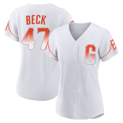 Women's Rod Beck San Francisco Giants Authentic White 2021 City Connect Jersey