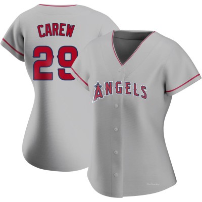 Women's Rod Carew Los Angeles Angels Authentic Silver Road Jersey