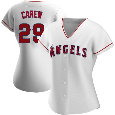 Women's Rod Carew Los Angeles Angels Authentic White Home Jersey