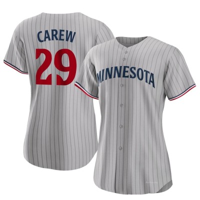 Women's Rod Carew Minnesota Twins Authentic Gray Road Jersey