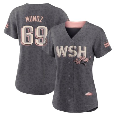 Women's Roddery Munoz Washington Nationals Authentic Gray 2022 City Connect Jersey