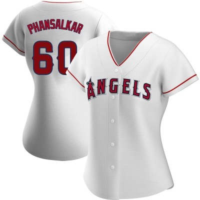 Women's Roman Phansalkar Los Angeles Angels Authentic White Home Jersey