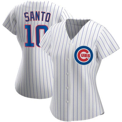 Women's Ron Santo Chicago Cubs Authentic White Home Jersey