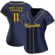 Women's Rowdy Tellez Milwaukee Brewers Replica Navy Alternate Jersey