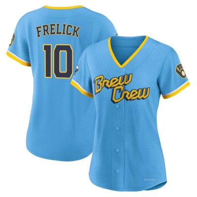 Women's Sal Frelick Milwaukee Brewers Replica Blue Powder 2022 City Connect Jersey