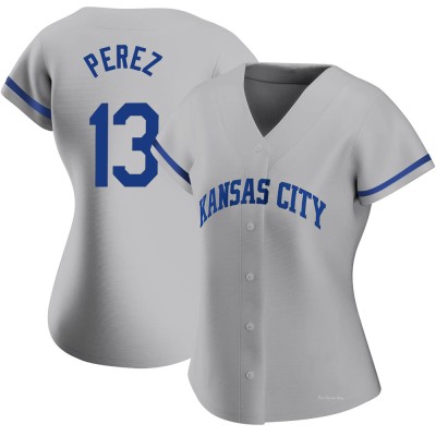 Women's Salvador Perez Kansas City Royals Authentic Gray 2022 Road Jersey