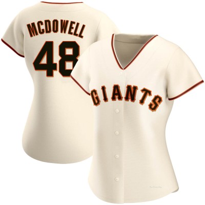 Women's Sam Mcdowell San Francisco Giants Authentic Cream Home Jersey