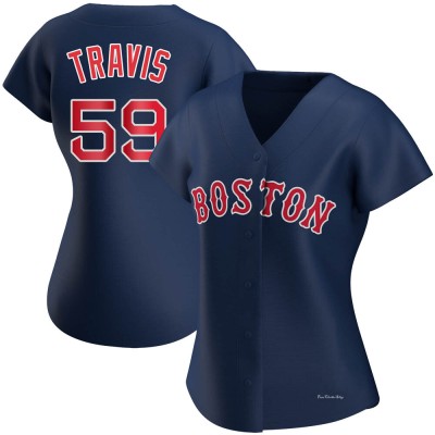 Women's Sam Travis Boston Red Sox Authentic Navy Alternate Jersey