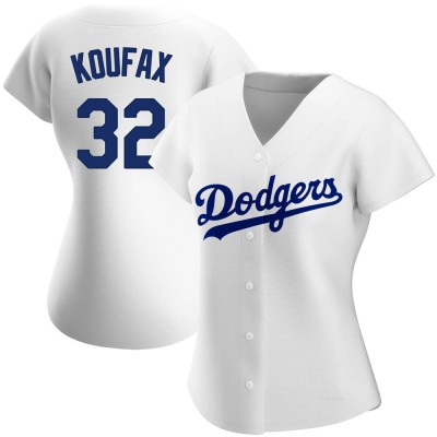 Women's Sandy Koufax Los Angeles Dodgers Authentic White Home Jersey