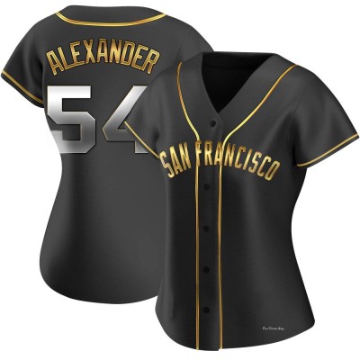 Women's Scott Alexander San Francisco Giants Replica Black Golden Alternate Jersey