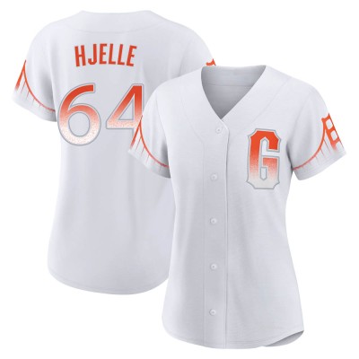 Women's Sean Hjelle San Francisco Giants Authentic White 2021 City Connect Jersey