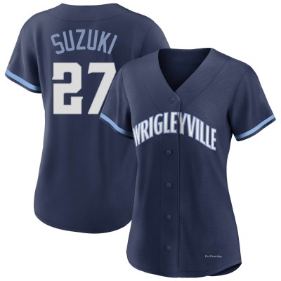 Women's Seiya Suzuki Chicago Cubs Replica Navy 2021 City Connect Jersey