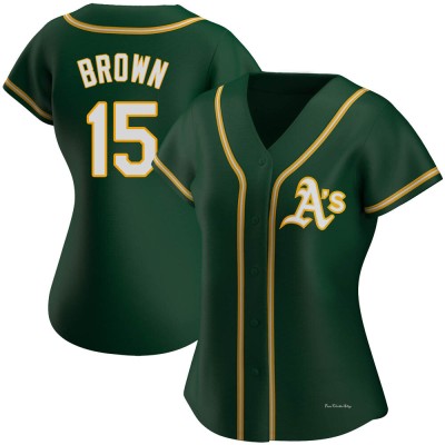 Women's Seth Brown Oakland Athletics Authentic Green Alternate Jersey