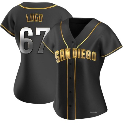 Women's Seth Lugo San Diego Padres Replica Black Golden Alternate Jersey