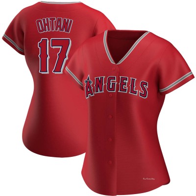 Women's Shohei Ohtani Los Angeles Angels Authentic Red Alternate Jersey