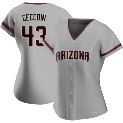 Women's Slade Cecconi Arizona Diamondbacks Authentic Gray Road Jersey