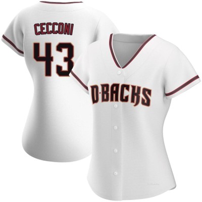 Women's Slade Cecconi Arizona Diamondbacks Authentic White Home Jersey