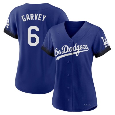 Women's Steve Garvey Los Angeles Dodgers Authentic Royal 2021 City Connect Jersey