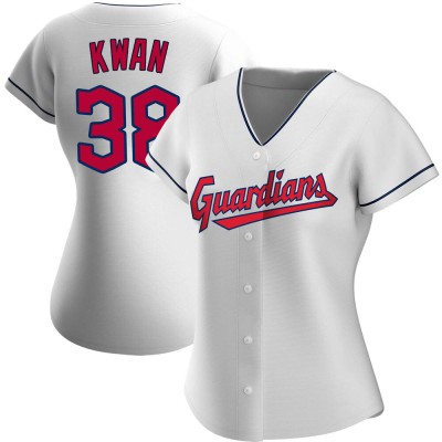 Women's Steven Kwan Cleveland Guardians Authentic White Home Jersey