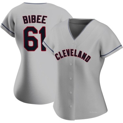 Women's Tanner Bibee Cleveland Guardians Authentic Gray Road Jersey