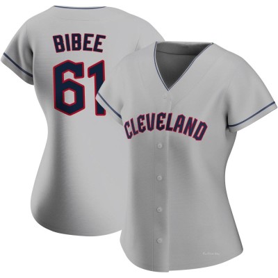 Women's Tanner Bibee Cleveland Guardians Authentic Gray Road Jersey