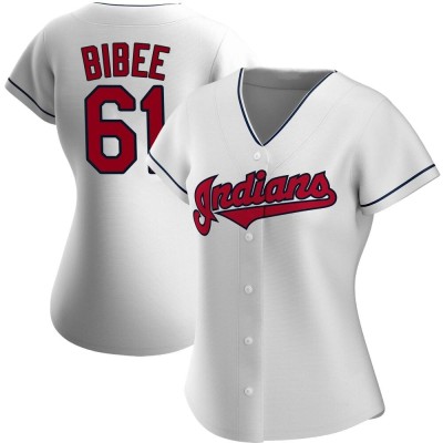 Women's Tanner Bibee Cleveland Guardians Authentic White Home Jersey