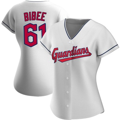 Women's Tanner Bibee Cleveland Guardians Authentic White Home Jersey