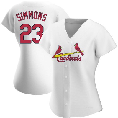 Women's Ted Simmons St. Louis Cardinals Replica White Home Jersey