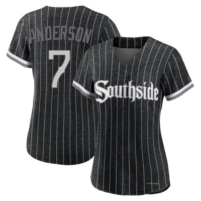 Women's Tim Anderson Chicago White Sox Replica Black 2021 City Connect Jersey