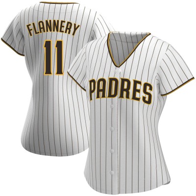 Women's Tim Flannery San Diego Padres Replica White/Brown Home Jersey