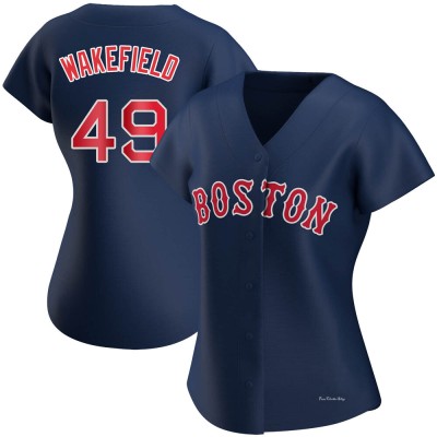 Women's Tim Wakefield Boston Red Sox Authentic Navy Alternate Jersey