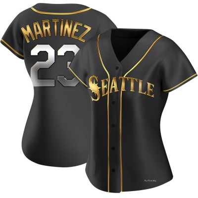 Women's Tino Martinez Seattle Mariners Replica Black Golden Alternate Jersey