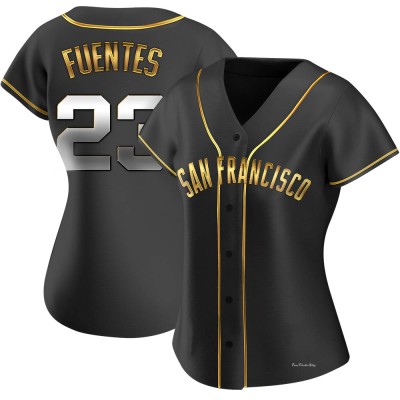 Women's Tito Fuentes San Francisco Giants Replica Black Golden Alternate Jersey