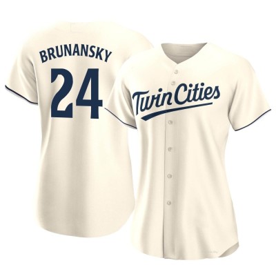 Women's Tom Brunansky Minnesota Twins Authentic Cream Alternate Jersey