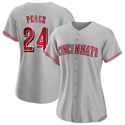 Women's Tony Perez Cincinnati Reds Authentic Gray Road Jersey