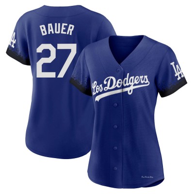 Women's Trevor Bauer Los Angeles Dodgers Authentic Royal 2021 City Connect Jersey