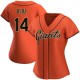 Women's Vida Blue San Francisco Giants Replica Orange Alternate Jersey