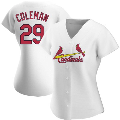 Women's Vince Coleman St. Louis Cardinals Replica White Home Jersey